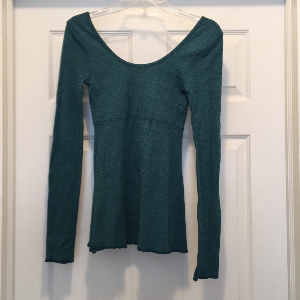 Michael Stars shine teal green babydoll tunic
